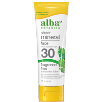 Alba Botanica - Sheer Mineral Face Fragrance Free Sunscreen SPF 30