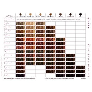 Plant Based Hair Dye - Colour Chart
