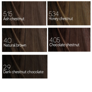 dark chestnut hair color chart