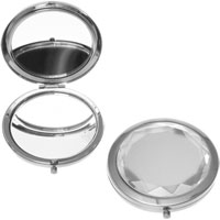 Danielle Creations - Clear Round Jewel Compact Mirror