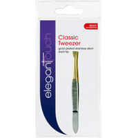 Elegant Touch - Slant End Gold Tip Tweezers