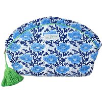 My Doris - Large Blue Frill Block Print Washbag