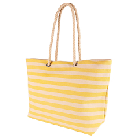 Faire - Striped Canvas Tote Beach Bag