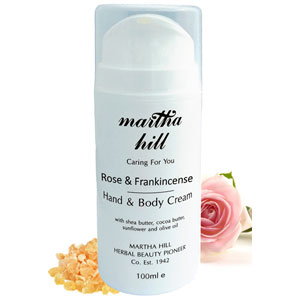 Beauty Naturals - Martha Hill Rose &amp; Frankincense Hand &amp; Body Cream