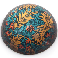 Shruti - William Morris (Larkspur) Glass Paperweight