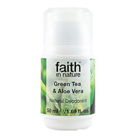 Faith In Nature - Roll-On Crystal Deodorant - Green Tea & Aloe Vera 